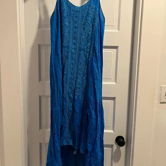 Johnny Was | Dresses | Johnny Was Blue Embroidered Dress | Poshmark